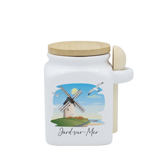 POT BLANC PM COUV. BAMBOO+CUIL. BOIS-JAMEMFD