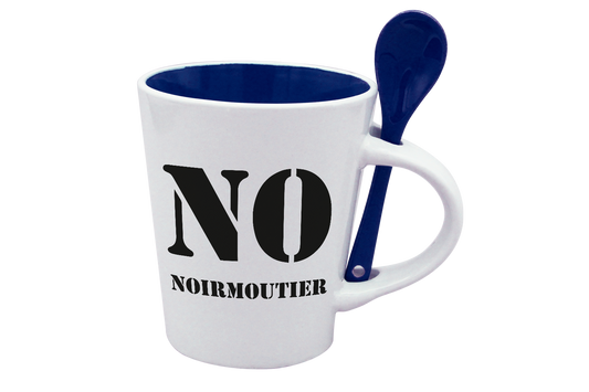 MUG CUILLERE BLANC INT. BLEU-NOIRNO