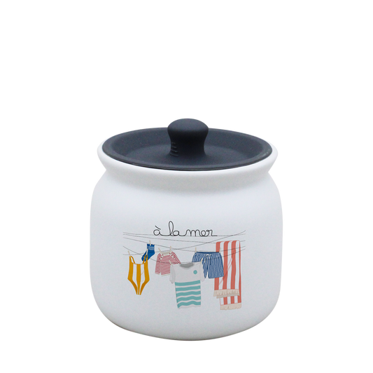POT BLANC PM COUV. SILICONE GRIS-TRILINGE