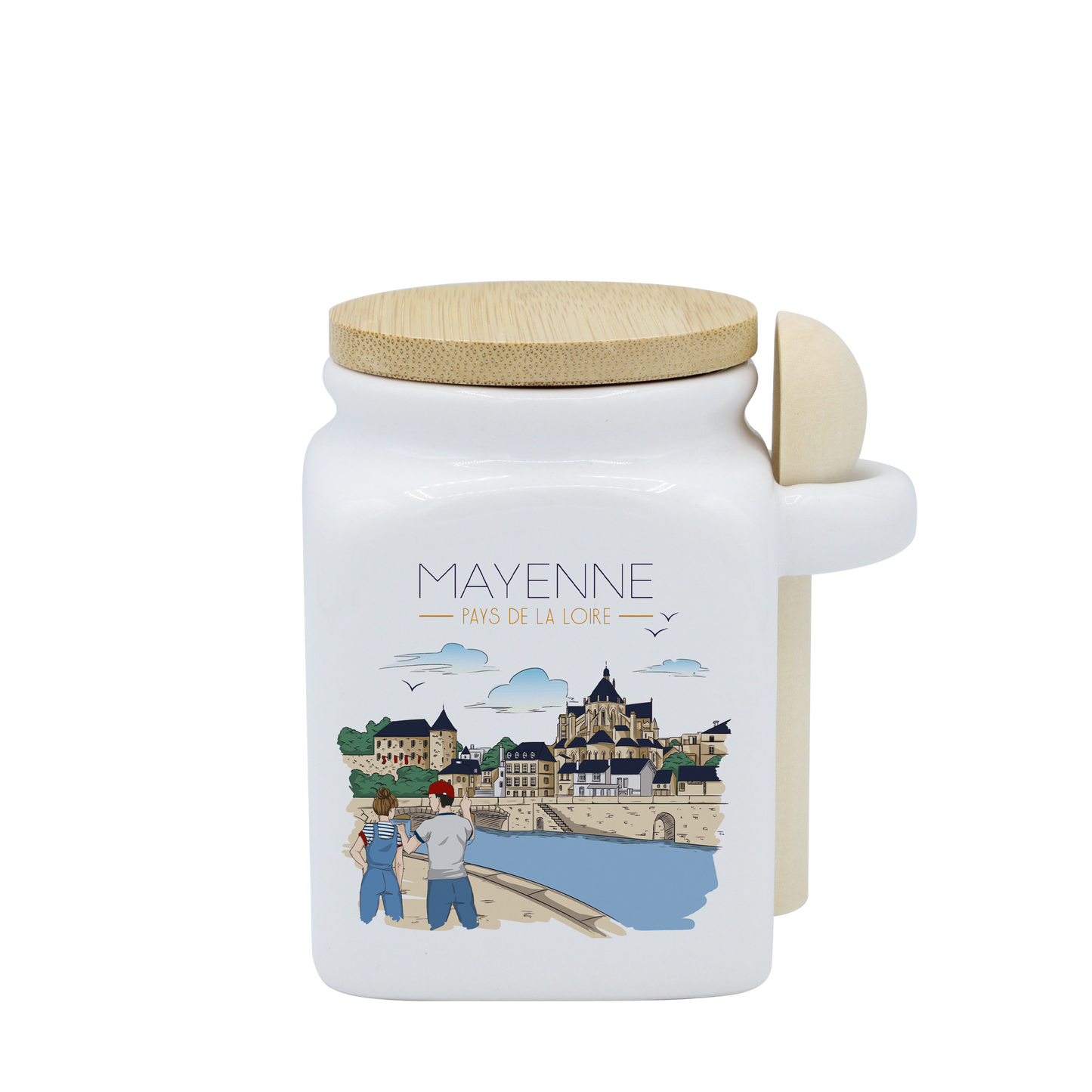 POT BLANC PM COUV. BAMBOO+CUIL. BOIS-MAYENU