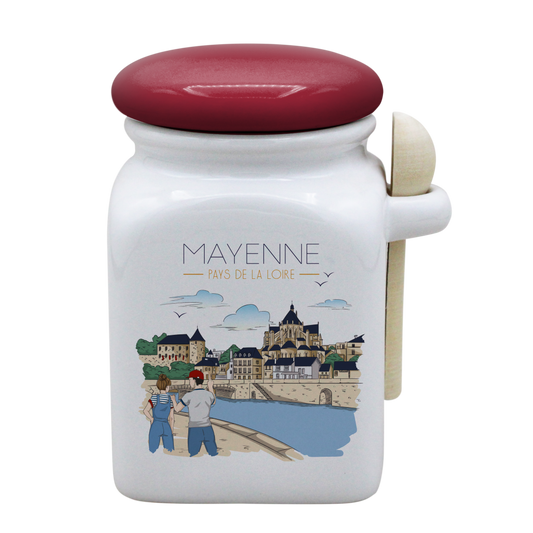 POT BLANC MM COUV. ROUGE+CUIL. BOIS-MAYENU