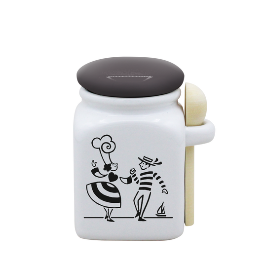 POT BLANC PM COUV. GRIS+CUIL. BOIS-LDANS