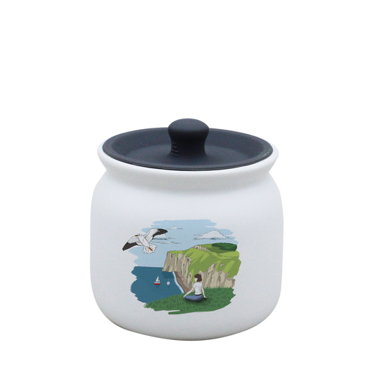 POT BLANC PM COUV. SILICONE GRIS-FALEFIL