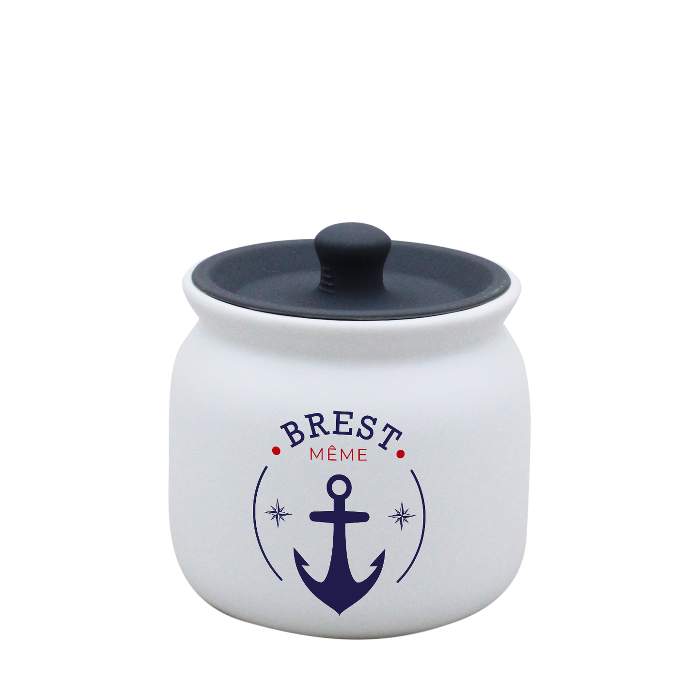 POT BLANC PM COUV. SILICONE GRIS-RBBRESTM