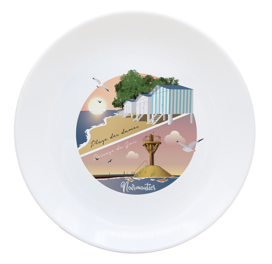 ASSIETTE DESSERT 19cm LUMINARC-PLAGE DES DAMES / PASSAGE DU GOIS SPE