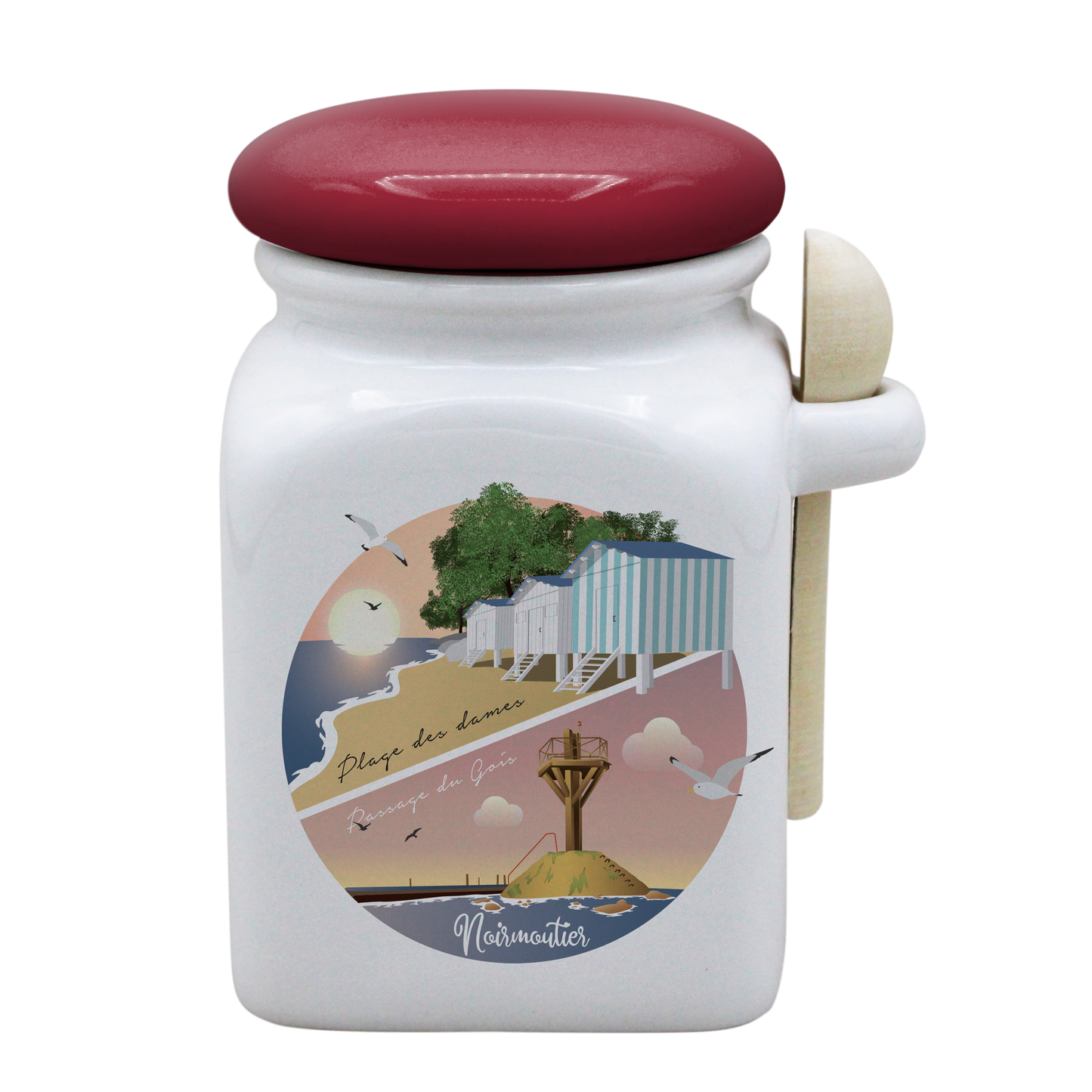 POT BLANC MM COUV. ROUGE+CUIL. BOIS-PLAPASS