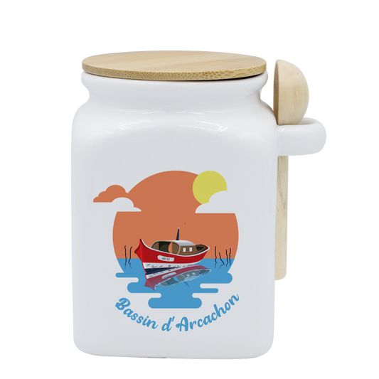 POT BLANC MM COUV. BAMBOO+CUIL. BOIS-BASSINPI