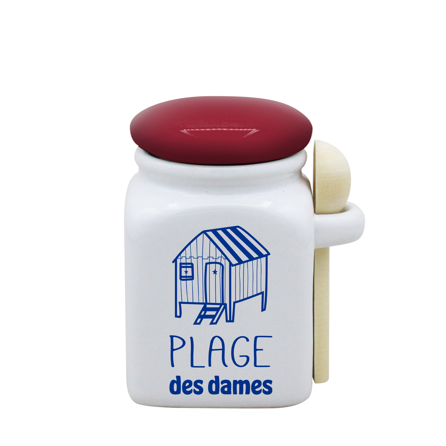 POT BLANC PM COUV. ROUGE+CUIL. BOIS - SPE PETITES CAGNIOTTES CABINE PALGE DES DAMES