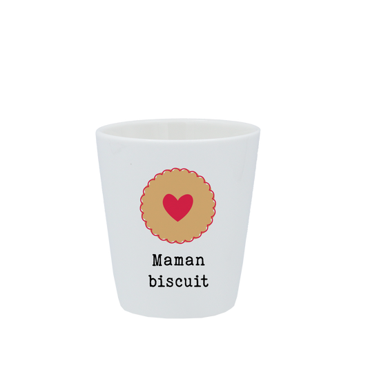 TASSE ESPRESSO BLANCHE S/ANSE - Maman Biscuit