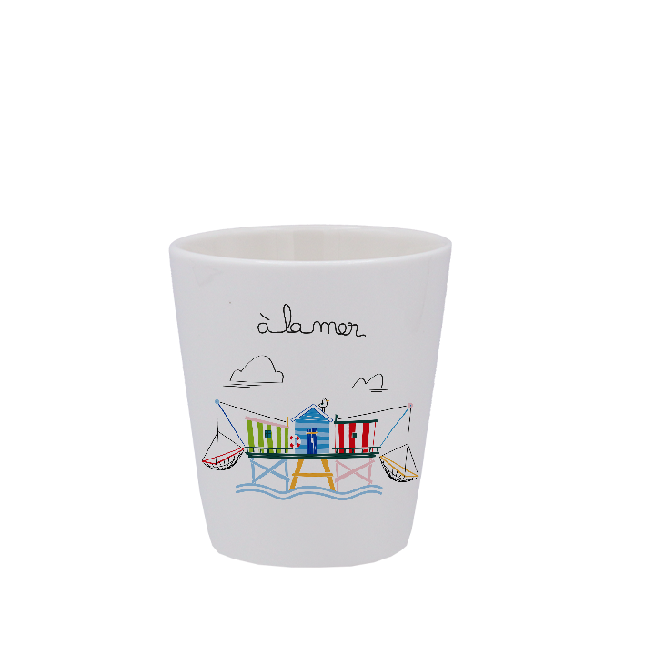 TASSE ESPRESSO BLANCHE S/ANSE - A LA MER CARRELET