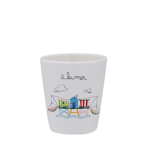 TASSE ESPRESSO BLANCHE S/ANSE - A LA MER CARRELET