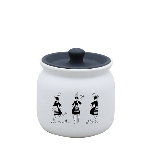 POT BLANC PM COUV. SILICONE GRIS - ARMELLE BIGOUDENE 3 PICTOS