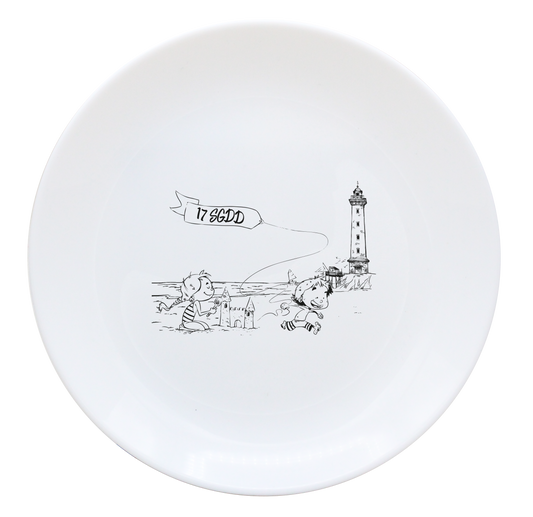 ASSIETTE DESSERT 19cm LUMINARC-DESSIN HORIZONTAL ST GEORGES DE DIDONNE SPE BO ET BON