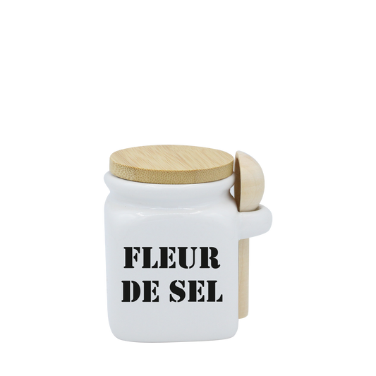 POT BLANC MINI COUV. BAMBOO+CUIL. BOIS-FLSEL