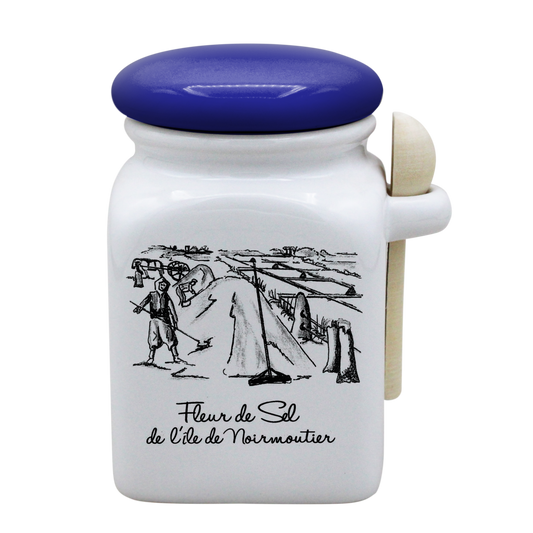 POT BLANC MM COUV. BLEU +CUIL. BOIS-MASAAN