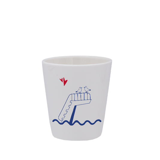 TASSE ESPRESSO BLANCHE S/ANSE - La Petite Emi - Plongeoir Saint Quay