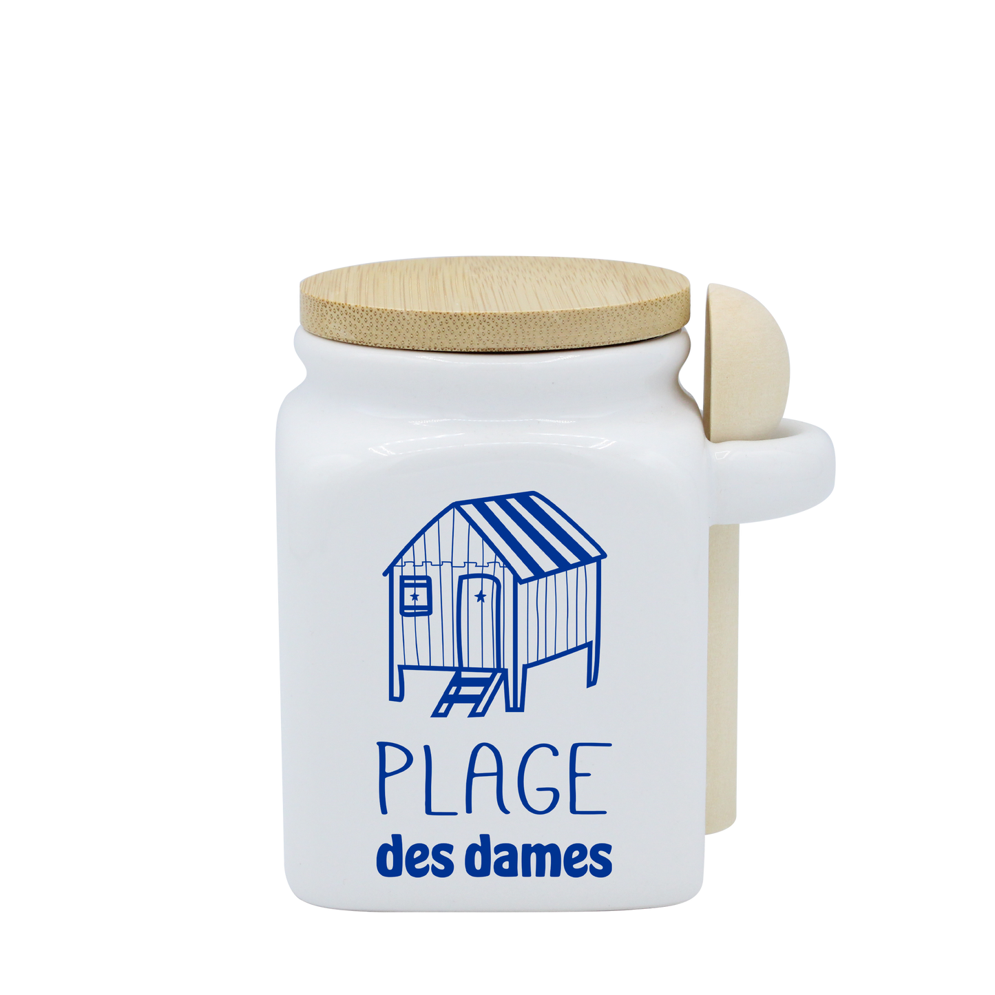 POT BLANC PM COUV. BAMBOO+CUIL. BOIS - SPE PETITES CAGNIOTTES CABINE PLAGE DES DAMES