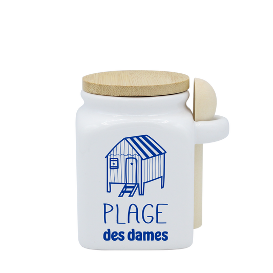 POT BLANC PM COUV. BAMBOO+CUIL. BOIS - SPE PETITES CAGNIOTTES CABINE PLAGE DES DAMES