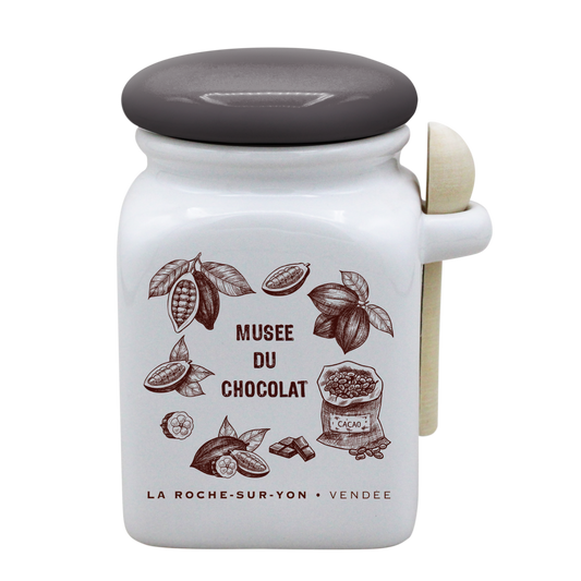 POT BLANC MM COUV. GRIS +CUIL. BOIS-GELEN