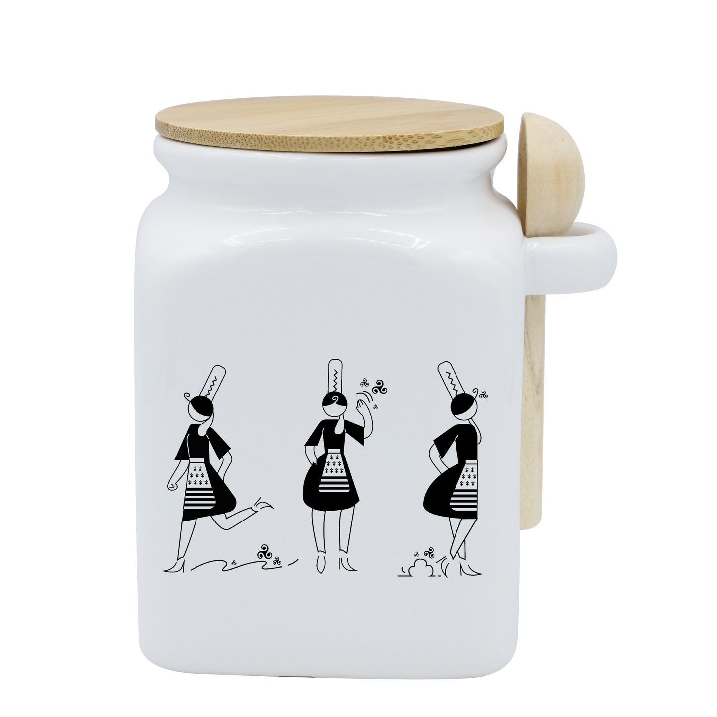 POT BLANC MM COUV. BAMBOO+CUIL. BOIS - ARMELLE BIGOUDENE 3 PICTOS
