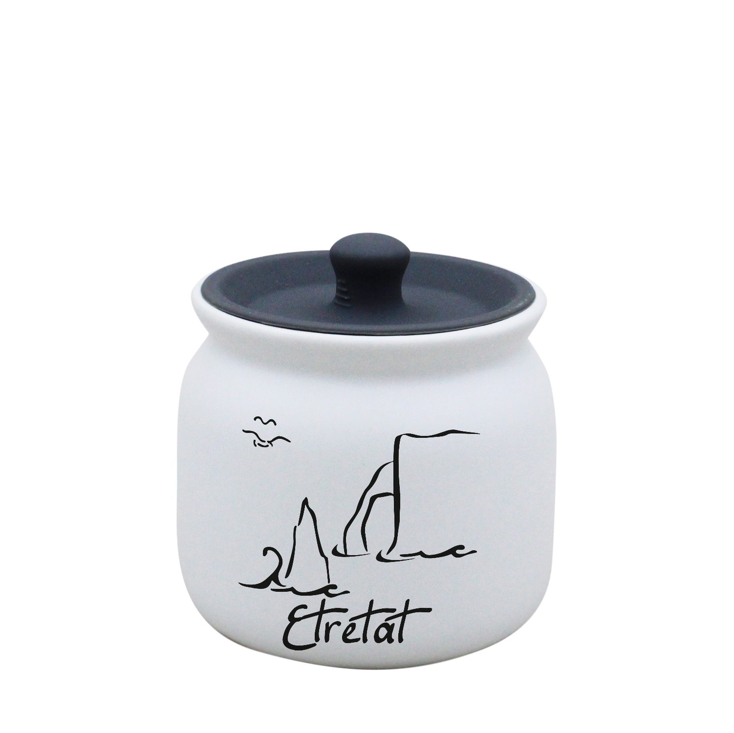 POT BLANC PM COUV. SILICONE GRIS-ETRETF