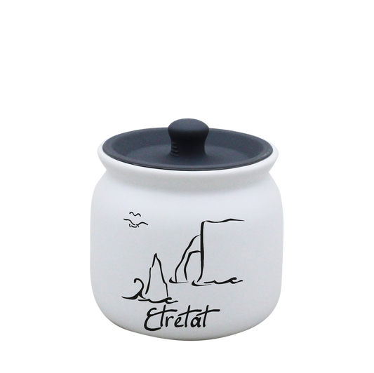 POT BLANC PM COUV. SILICONE GRIS-ETRETF