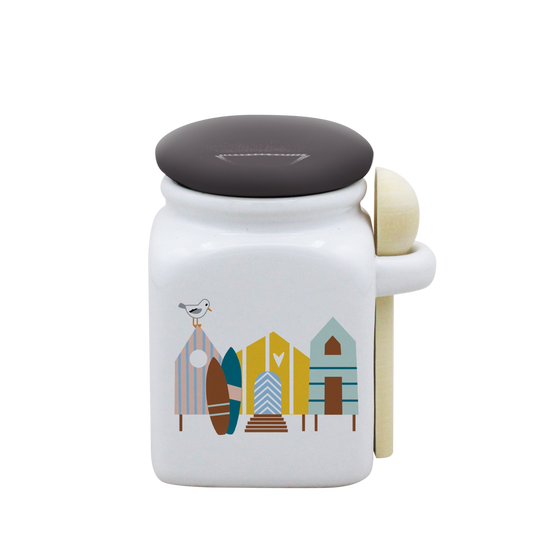 POT BLANC PM COUV. GRIS+CUIL. BOIS-CABINES ET SURF LA PETITE EMI