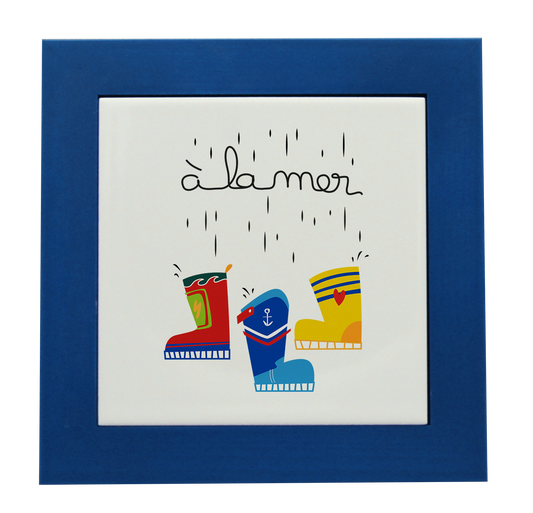 ENTOURAGE BOIS CYAN-CARREAU FAIENCE 15x15 NU-A LA MER BOTTES