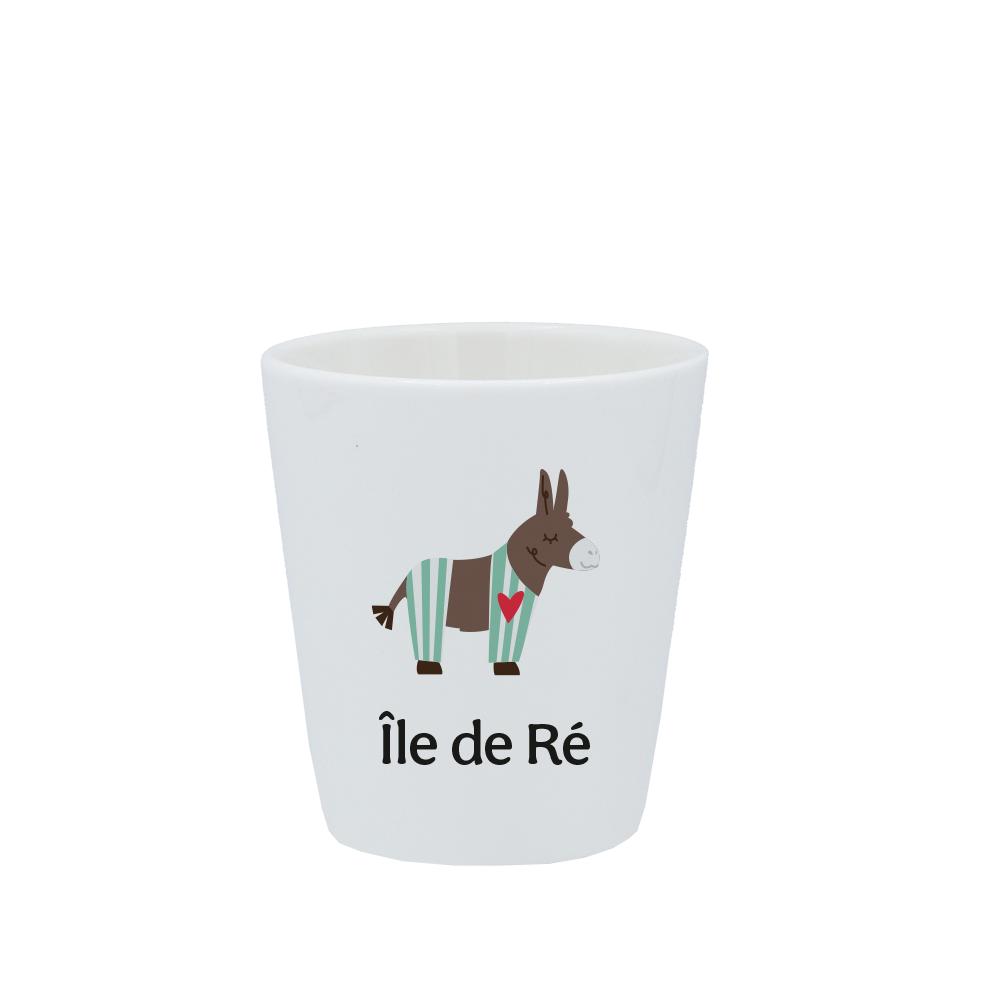 TASSE ESPRESSO BLANCHE S/ANSE - ANE ILE D RE