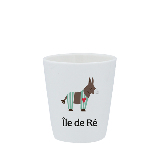 TASSE ESPRESSO BLANCHE S/ANSE - ANE ILE D RE