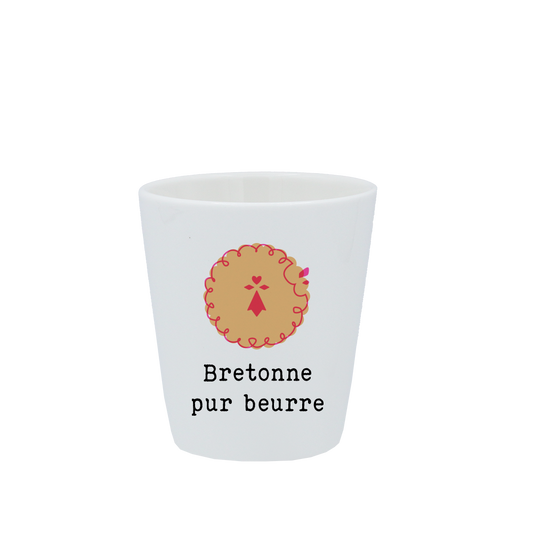 TASSE ESPRESSO BLANCHE S/ANSE - Bretonne Pur Beurre
