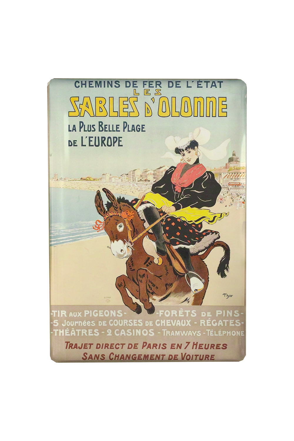MAGNET LES SABLES D OLONNES ANE ET FEMME