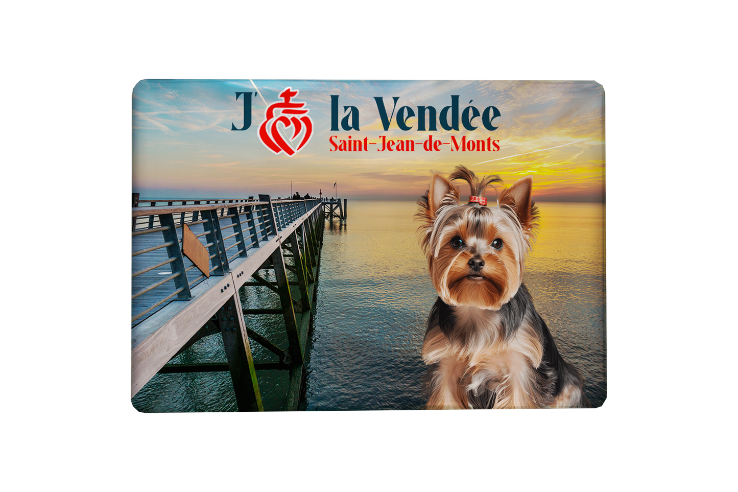 MAGNET SAINT JEAN DE MONT CHIEN COUCHE DE SOLEIL