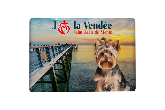 MAGNET SAINT JEAN DE MONT CHIEN COUCHE DE SOLEIL