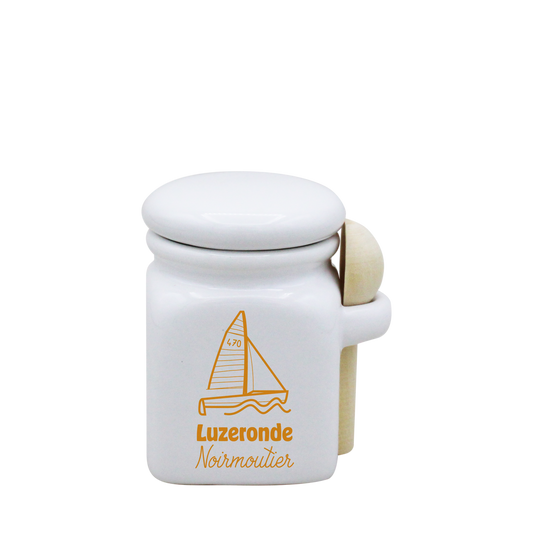 POT BLANC MINI COUV. BLANC+CUIL. BOIS - PCLUZERO