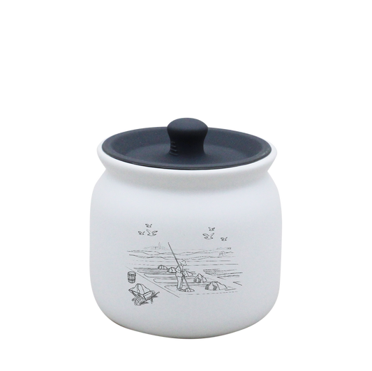 POT BLANC PM COUV. SILICONE GRIS-MASALB