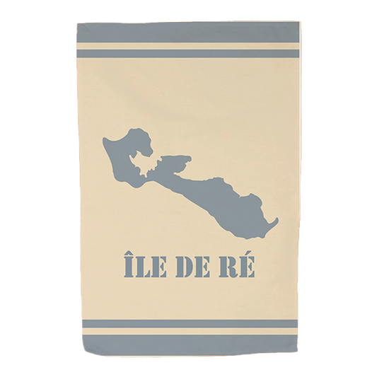 TORCHON ILE DE RE FOND BEIGE