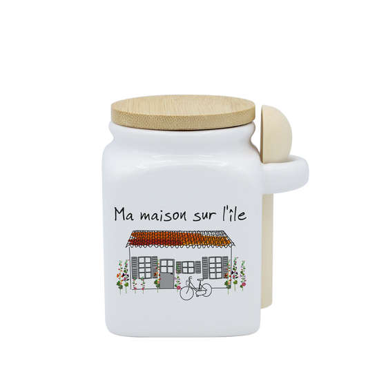 POT BLANC PM COUV. BAMBOO+CUIL. BOIS-MMASI