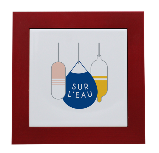 ENTOURAGE BOIS ROUGE-CARREAU FAIENCE 15x15 NU-EMIBOUEE