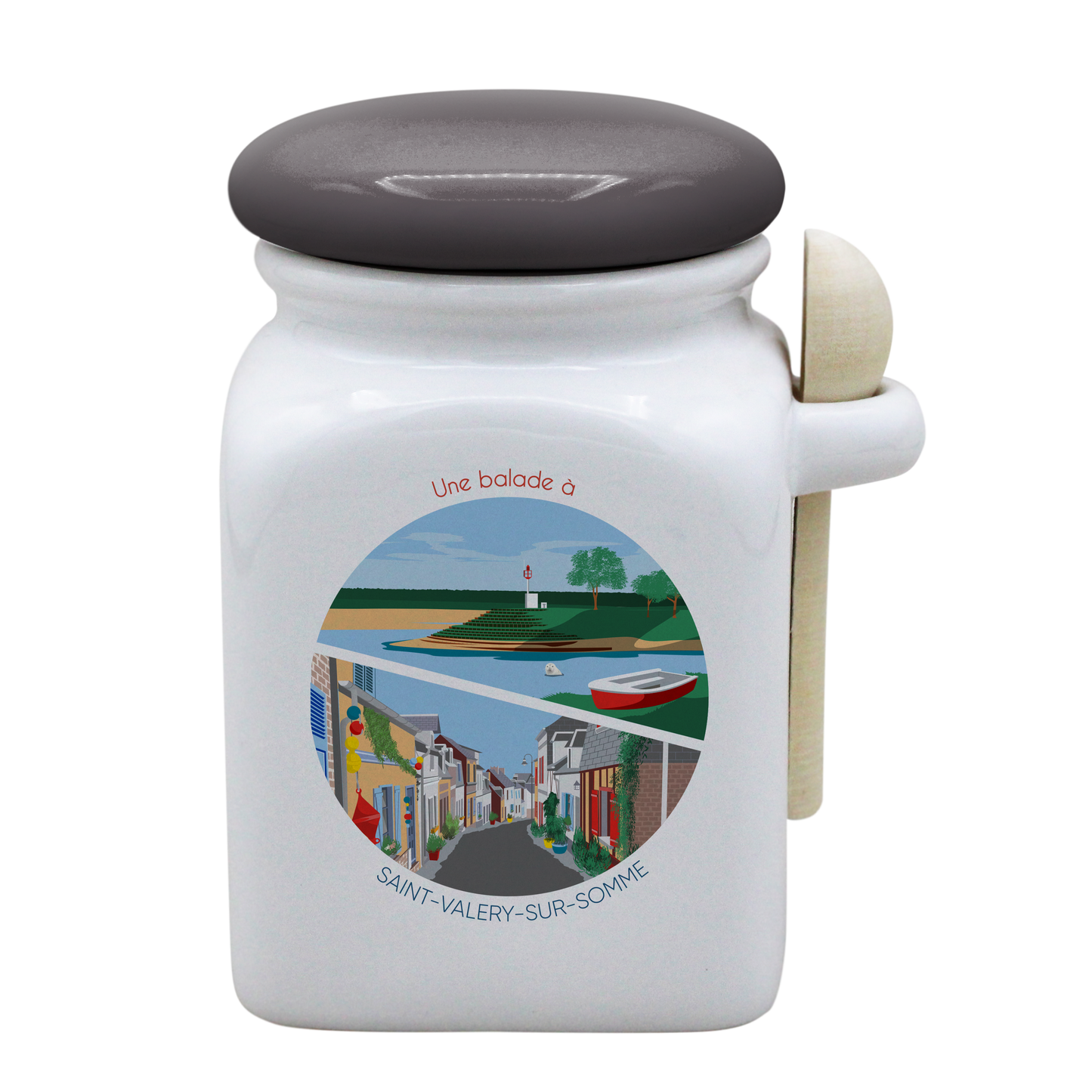 POT BLANC MM COUV. GRIS +CUIL. BOIS-SPESTVAL