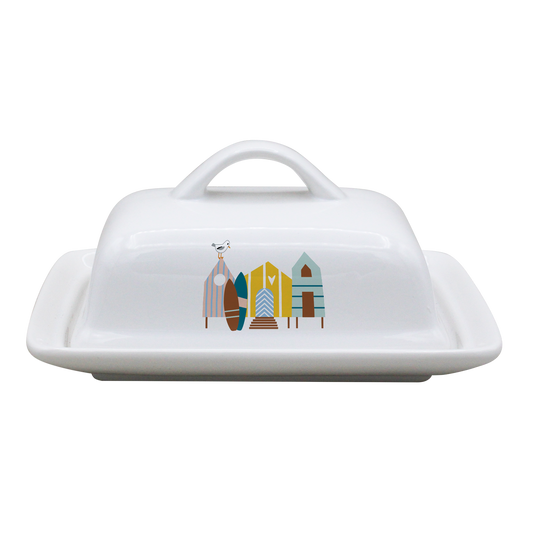 BEURRIER RECTANGLE BLANC-CABINES ET SURF LA PETITE EMI
