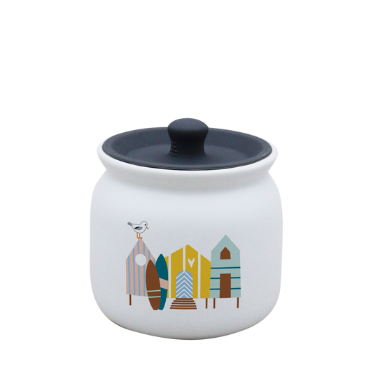 POT BLANC PM COUV. SILICONE GRIS-CABINES ET SURF LA PETITE EMI