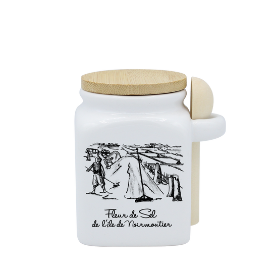 POT BLANC PM COUV. BAMBOO+CUIL. BOIS-MASAAN