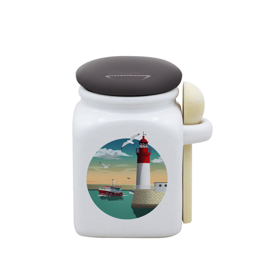 POT BLANC PM COUV. GRIS+CUIL. BOIS-PHARECHA