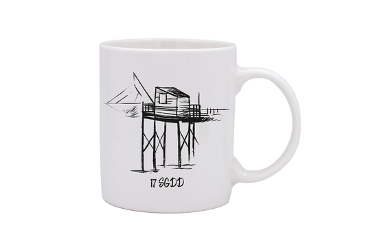MUG DROIT BLANC - CARRELET NOIR SPE BO ET BON