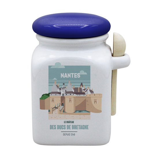 POT BLANC MM COUV. BLEU +CUIL. BOIS-NTECHATO