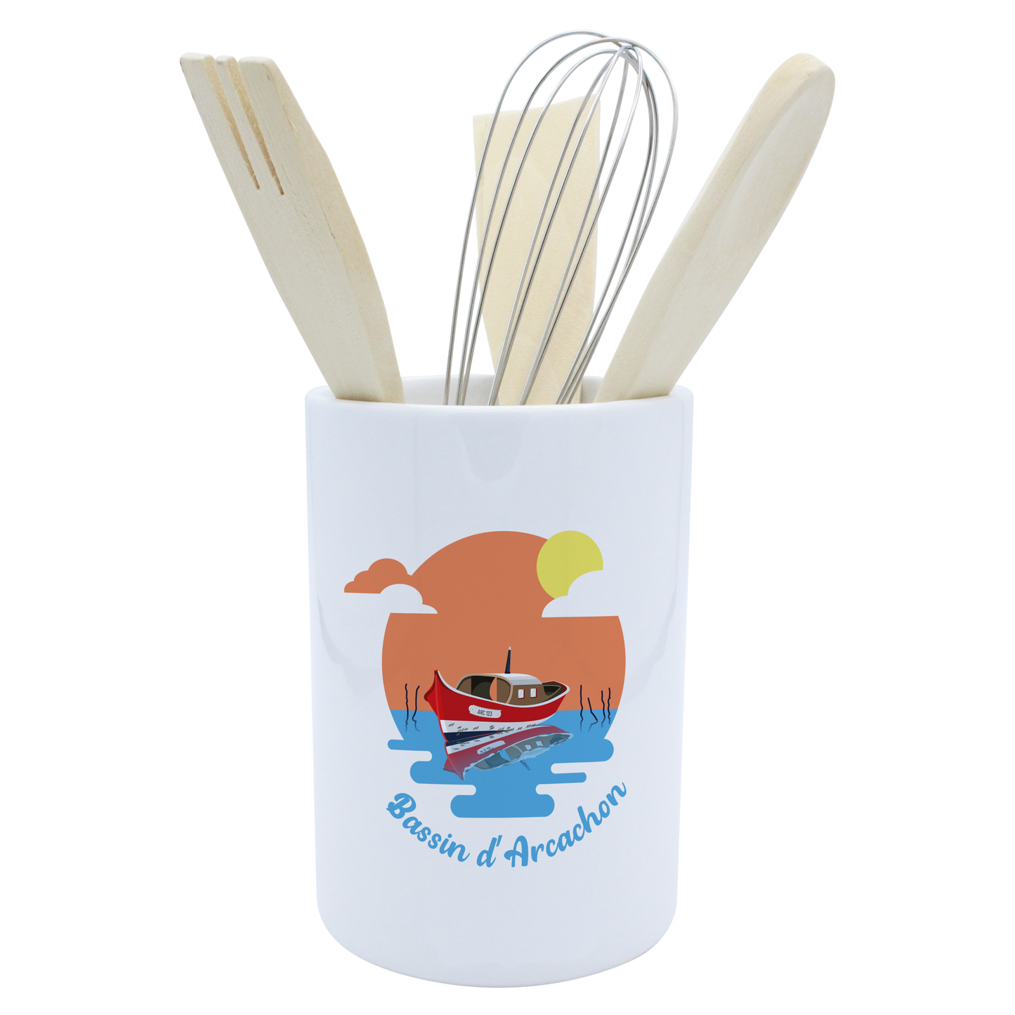 POT A USTENSILES BLANC-BASSINPI