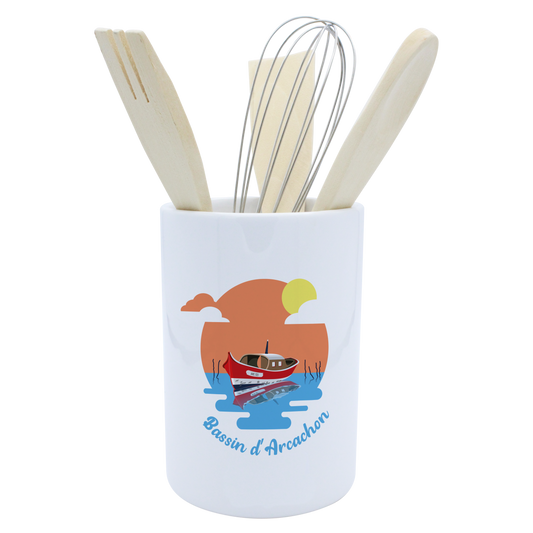 POT A USTENSILES BLANC-BASSINPI