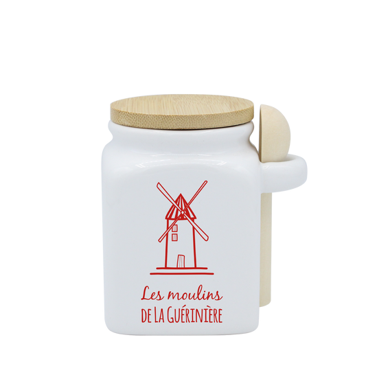POT BLANC PM COUV. BAMBOO+CUIL. BOIS - SPE PETITES CAGNIOTTES MOULINS GUERINIERE