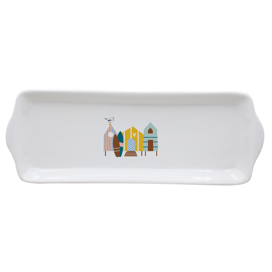 PLAT A CAKE BLANC-CABINES ET SURF LA PETITE EMI
